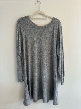 Charlie Paige Cozy Grey Long Sleeve Dress Size Large